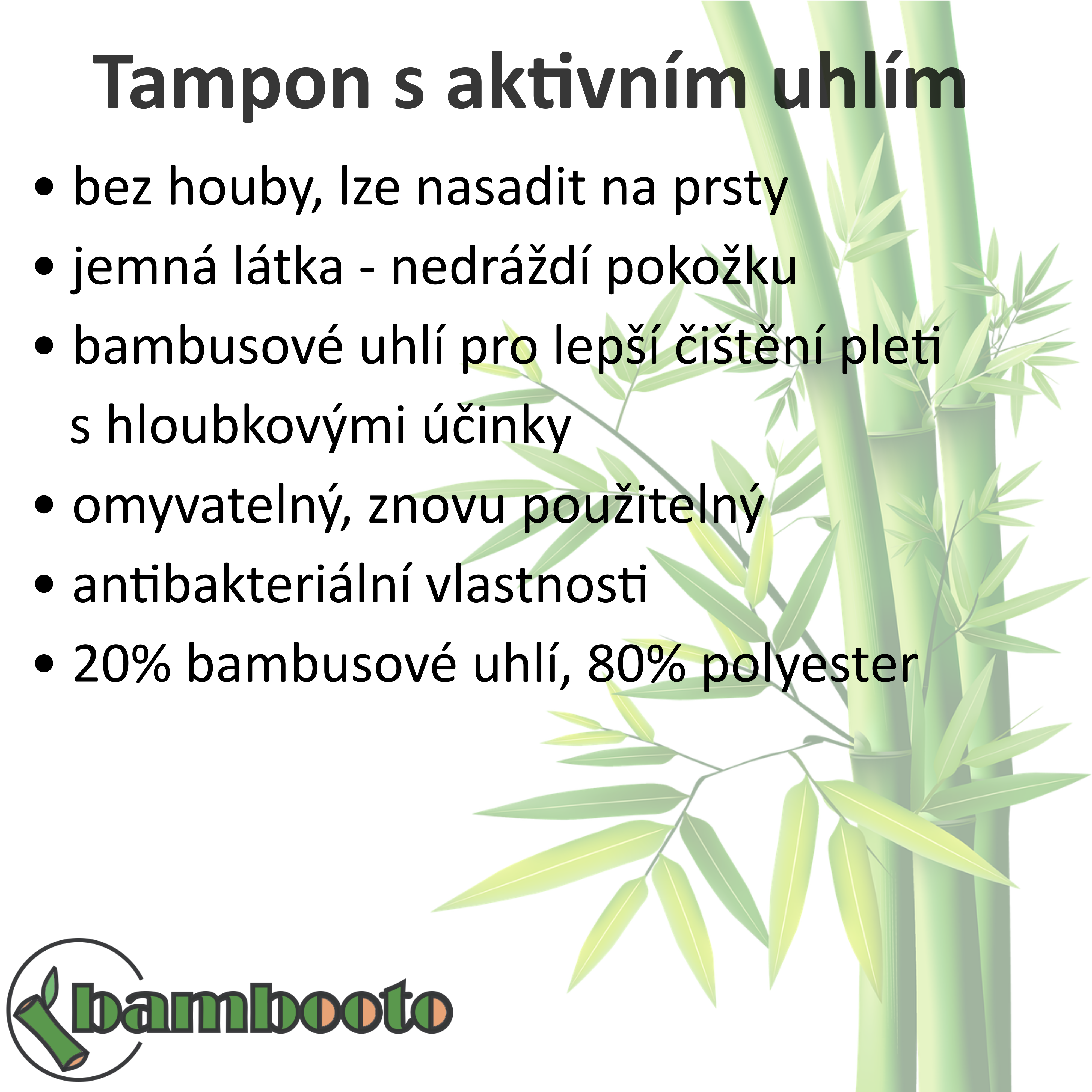 informace o produktu tampon s aktivním uhlím